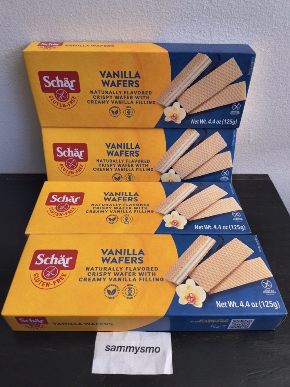 Schar Gluten Free Vanilla Wafers 4.4oz x4 boxes